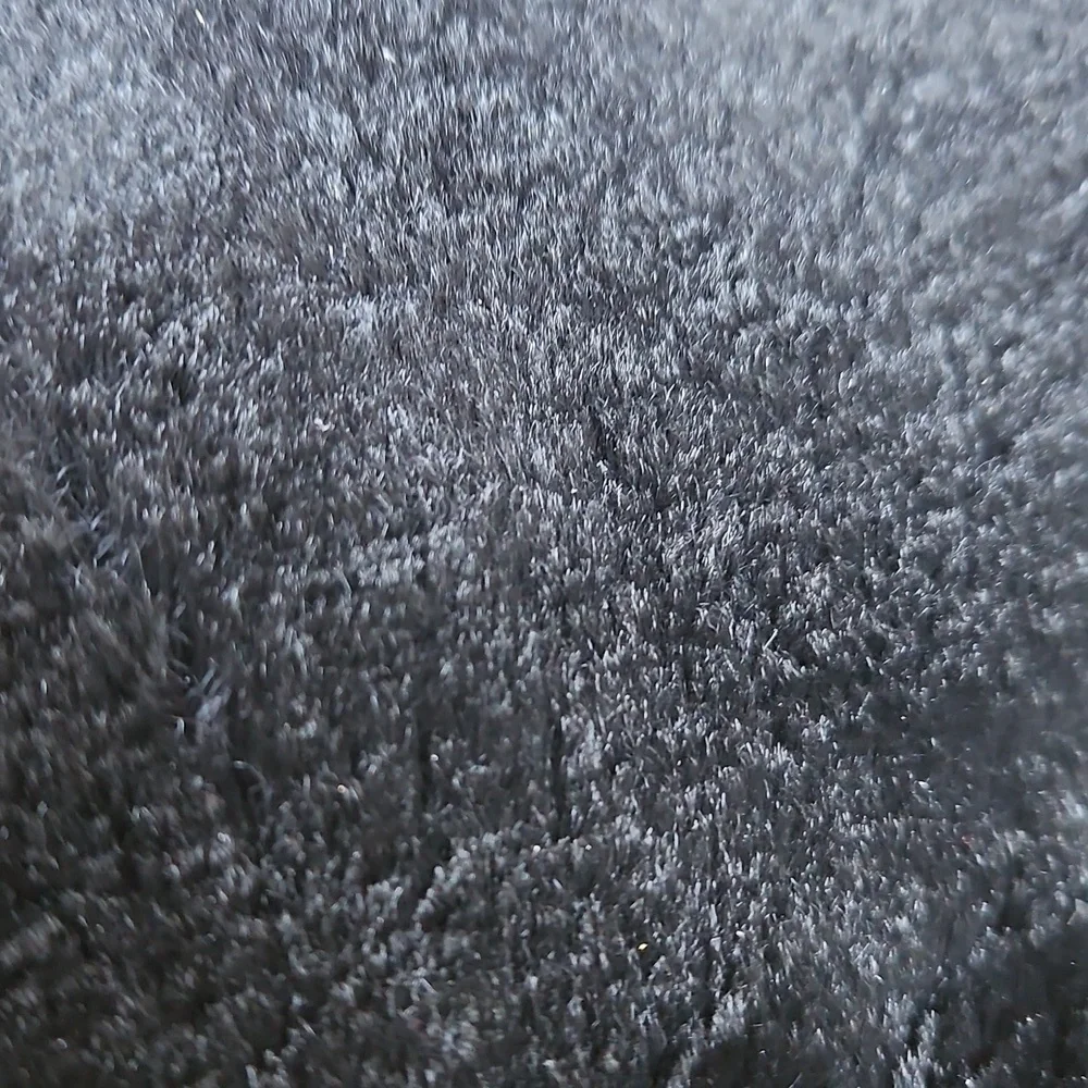 Vintage Sheared Fur Black Cape OS